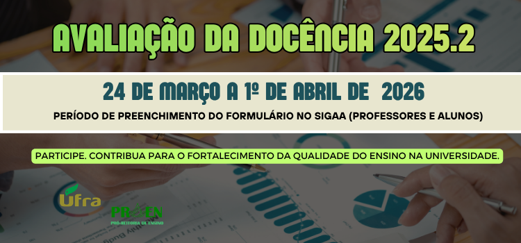 Avaliação e Autoavaliação da Docência/2025.2