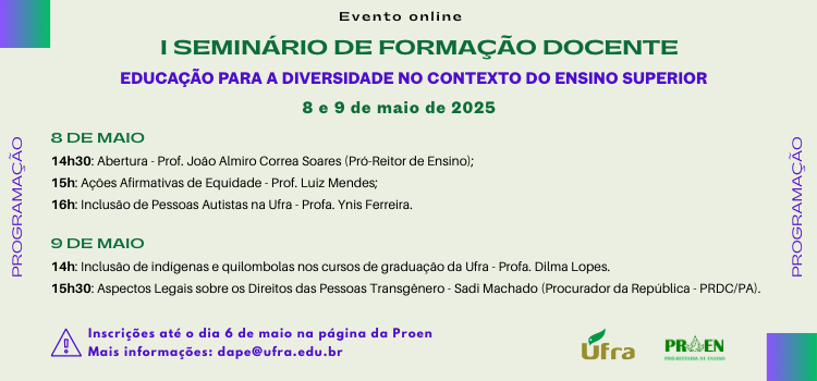 I SEMINÁRIO DE FORMAÇÃO DOCENTE