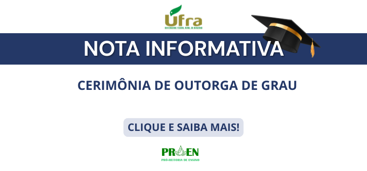 NOTA INFORMATIVA - COLAÇÃO DE GRAU